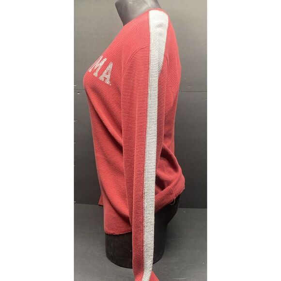 Nike Team Apparel Oklahoma Sooners Waffle Knit Shirt Maroon Gray Sz Large - Picture 4 of 10